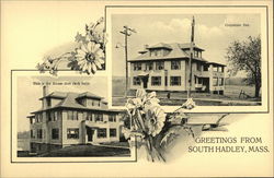 Greetings from South Hadley, Mass. Postcard