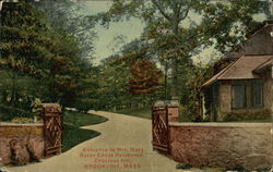 Entrance to Mrs. Mary Baker Eddy's Residence, Chestnut Hill Postcard