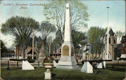 Soldiers Monument Leominster, MA Postcard Postcard Postcard