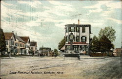 Snow Memorial Fountain Brockton, MA Postcard Postcard Postcard