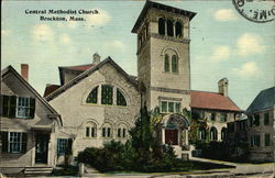 Central Methodist Church Brockton, MA Postcard Postcard Postcard