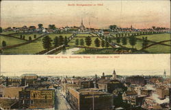 Then and Now, Brockton, Mass. Massachusetts Postcard Postcard Postcard