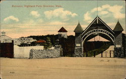 Entrance, Highland Park Postcard