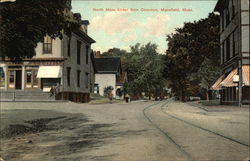 North Main Street from Common Mansfield, MA Postcard Postcard Postcard