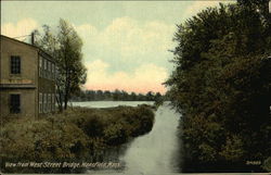 View from West Street Bridge Mansfield, MA Postcard Postcard Postcard