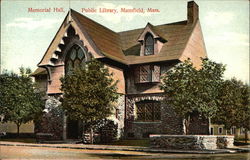 Memorial Hall, Public Library Postcard