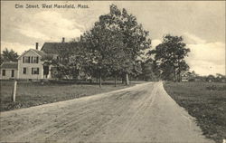 Elm Street West Mansfield, MA Postcard Postcard Postcard