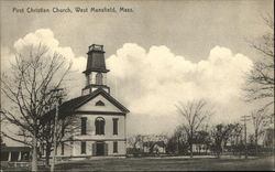 First Christian Church West Mansfield, MA Postcard Postcard Postcard