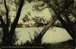 Fulton Pond from Rumford Avenue Mansfield, MA Postcard Postcard Postcard