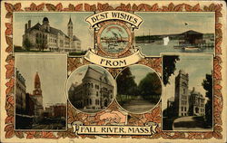 Best Wishes from Fall River, Massachussets Massachusetts Postcard Postcard Postcard