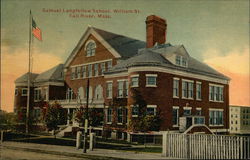 Samuel Longfellow School, William St. Fall River, MA Postcard Postcard Postcard