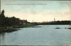 Neponset Reservoir, Foxboro Hospital in the Distance Massachusetts Postcard Postcard Postcard