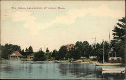 The Beach, Lake Archer Wrentham, MA Postcard Postcard Postcard