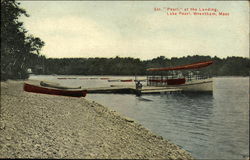 Lake Pearl - Steamer "Pearl" at the Landing Wrentham, MA Postcard Postcard Postcard