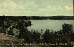 Lake Pearl, Looking North from Cedar Cove Heights Wrentham, MA Postcard Postcard Postcard