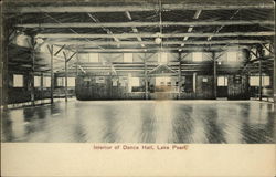 Interior of Dance Hall, Lake Pearl Postcard