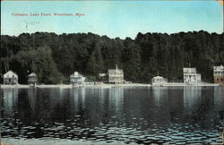 Cottages on the Water at Lake Pearl Postcard