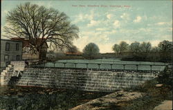 New Dam, Mumford River Uxbridge, MA Postcard Postcard Postcard