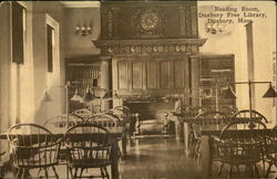 Duxbury Free Library - Reading Room Postcard