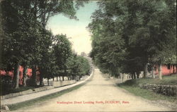 Washington Street Looking North Duxbury, MA Postcard Postcard Postcard