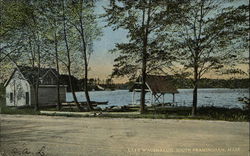 View of Lake Waushakum Framingham, MA Postcard Postcard Postcard