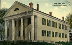 Old Town Hall Framingham, MA Postcard Postcard Postcard