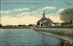 Framingham Reservoir, Dam No. 1 and Gale House Massachusetts Postcard Postcard Postcard