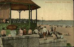 Bandstand and Beach Lynn, MA Postcard Postcard Postcard