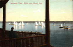 Yachts from Colonial Arms Postcard