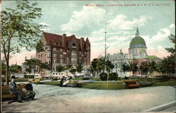 Dominion Square & Y.M.C.A. Building Montreal, QC Canada Quebec Postcard Postcard Postcard