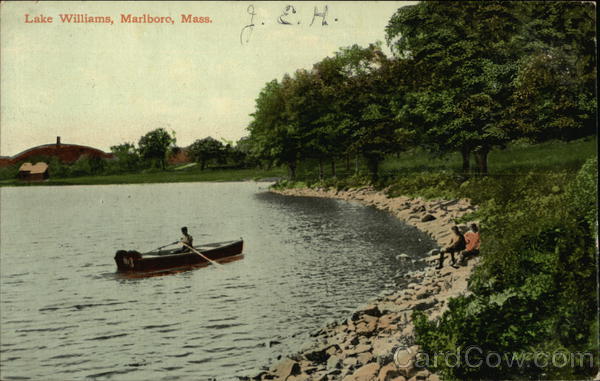 Lake Williams Marlboro, MA Postcard