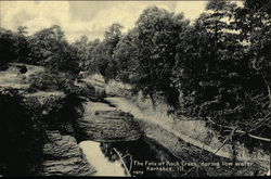 The Falls at Rock Creek During Low Water Kankakee, IL Postcard Postcard Postcard