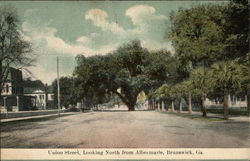 Union Street, looking North from Albermarle Brunswick, GA Postcard Postcard Postcard