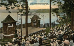 Open Air Theatre, Beacon Park, Lake Chargoggagoggmanchaugagoggchaubunagungamaugg Webster, MA Postcard Postcard Postcard