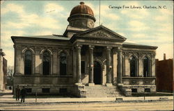 Carnegie Free Library Charlotte, NC Postcard Postcard Postcard