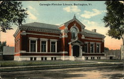 Carnegie-Fletcher Library Burlington, VT Postcard Postcard Postcard