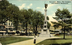 The Common and Soldiers Monument Postcard