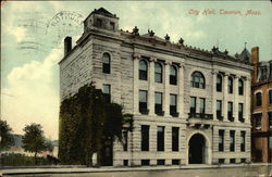 Street View of City Hall Taunton, MA Postcard Postcard Postcard