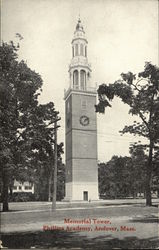 Memorial Tower at Phillips Academy Andover, MA Postcard Postcard Postcard