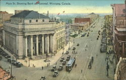 Main St. Showing Bank of Montreal Winnipeg, MB Canada Manitoba Postcard Postcard Postcard