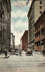 Oak St., Looking West Postcard