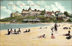 Nantasket Beach showing Atlantic House Hull, MA Postcard Postcard Postcard