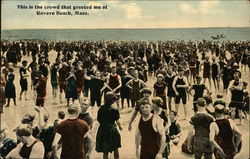 Crowds on the Beach Postcard