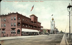 The Pleasanton Hotel and Boulevard Postcard