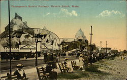 Thompson's Scenic Railway Revere Beach, MA Postcard Postcard Postcard