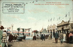 Theatre and Board Walk, Wonderland Park Revere Beach, MA Postcard Postcard Postcard