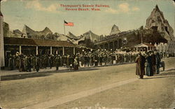 Thompson's Scenic Railway Revere Beach, MA Postcard Postcard Postcard