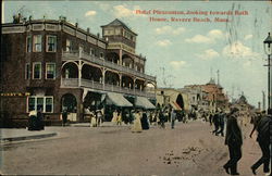 Hotel Pleasanton, looking towards Bath House Revere Beach, MA Postcard Postcard Postcard