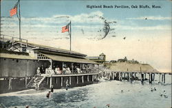 Highland Beach Pavillion Oak Bluffs, MA Postcard Postcard Postcard