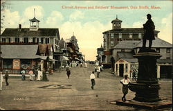 Circuit Avenue and Soldiers Monument Postcard